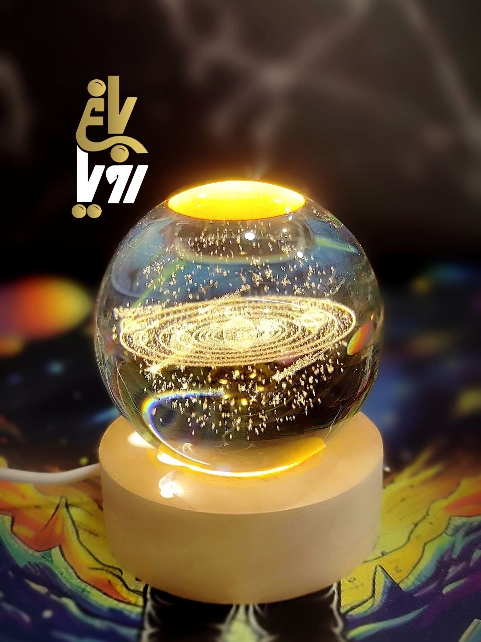گوی کریستالی شب خواب سایز 6 منظومه شمسی