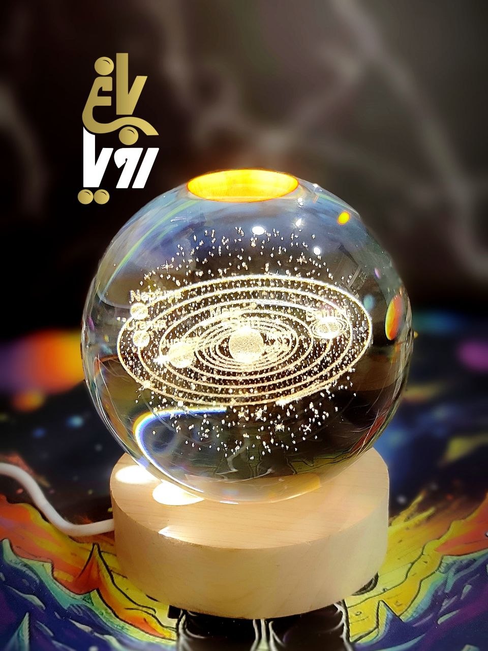 گوی کریستالی شب خواب سایز 8 منظومه شمسی
