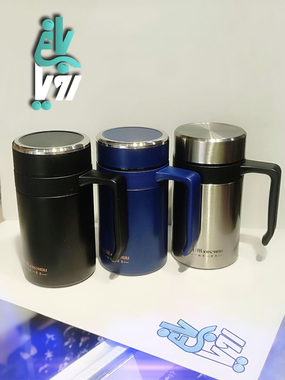 تراول ماگ دسته دار فلزی